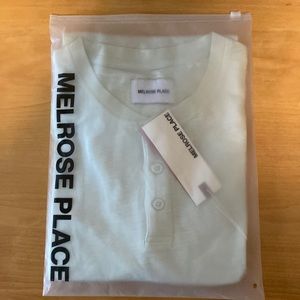 NEW Melrose Place Genesee Slub T-shirt Mint Color